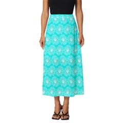 Gerbera Daisy Vector Tile Pattern Classic Midi Chiffon Skirt by GardenOfOphir