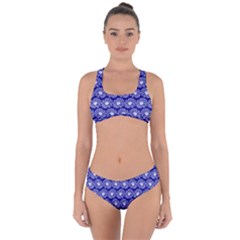 Gerbera Daisy Vector Tile Pattern Criss Cross Bikini Set by GardenOfOphir