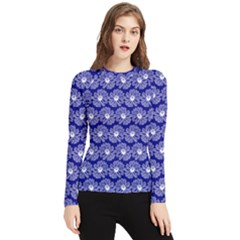 Gerbera Daisy Vector Tile Pattern Women s Long Sleeve Rash Guard by GardenOfOphir