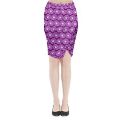 Gerbera Daisy Vector Tile Pattern Midi Wrap Pencil Skirt by GardenOfOphir