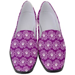 Gerbera Daisy Vector Tile Pattern Women s Classic Loafer Heels by GardenOfOphir