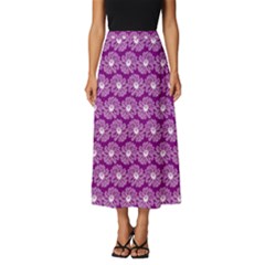 Gerbera Daisy Vector Tile Pattern Classic Midi Chiffon Skirt by GardenOfOphir