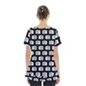 Modern Chic Vector Camera Illustration Pattern Skirt Hem Sports Top View2