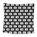 Modern Chic Vector Camera Illustration Pattern Square Tapestry (Large) View1