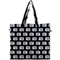 Modern Chic Vector Camera Illustration Pattern Canvas Travel Bag by GardenOfOphir