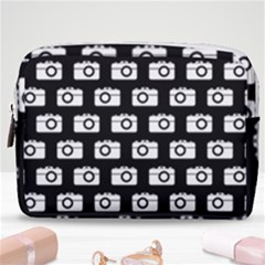 Modern Chic Vector Camera Illustration Pattern Make Up Pouch (medium) by GardenOfOphir