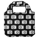 Modern Chic Vector Camera Illustration Pattern Premium Foldable Grocery Recycle Bag View1