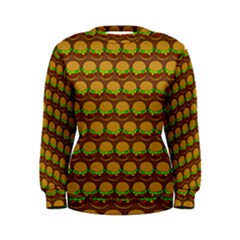 Burger Snadwich Food Tile Pattern Women s Sweatshirt by GardenOfOphir