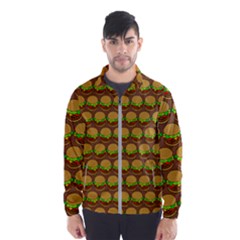 Burger Snadwich Food Tile Pattern Men s Windbreaker by GardenOfOphir