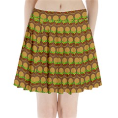 Burger Snadwich Food Tile Pattern Pleated Mini Skirt by GardenOfOphir