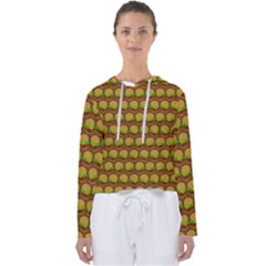 Burger Snadwich Food Tile Pattern Women s Slouchy Sweat by GardenOfOphir