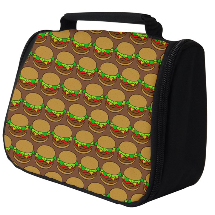 Burger Snadwich Food Tile Pattern Full Print Travel Pouch (Big)