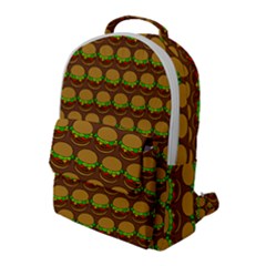 Burger Snadwich Food Tile Pattern Flap Pocket Backpack (large) by GardenOfOphir