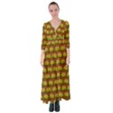 Burger Snadwich Food Tile Pattern Button Up Maxi Dress View1