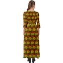 Burger Snadwich Food Tile Pattern Button Up Maxi Dress View2