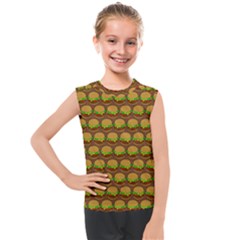 Burger Snadwich Food Tile Pattern Kids  Mesh Tank Top by GardenOfOphir