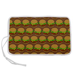 Burger Snadwich Food Tile Pattern Pen Storage Case (m) by GardenOfOphir