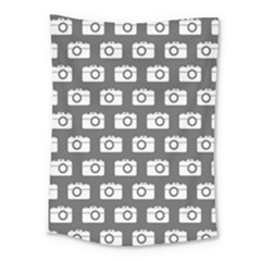 Modern Chic Vector Camera Illustration Pattern Medium Tapestry by GardenOfOphir