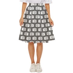 Modern Chic Vector Camera Illustration Pattern Classic Short Skirt by GardenOfOphir