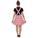 Coral Pink Gerbera Daisy Vector Tile Pattern Velvet Suspender Skater Skirt View2