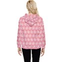 Coral Pink Gerbera Daisy Vector Tile Pattern Women s Lightweight Drawstring Hoodie View4