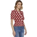 Modern Chic Vector Camera Illustration Pattern Puffed Short Sleeve Button Up Jacket View3