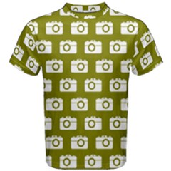 Modern Chic Vector Camera Illustration Pattern Men s Cotton Tee by GardenOfOphir