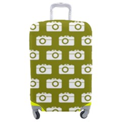 Modern Chic Vector Camera Illustration Pattern Luggage Cover (medium) by GardenOfOphir