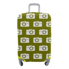 Modern Chic Vector Camera Illustration Pattern Luggage Cover (small) by GardenOfOphir