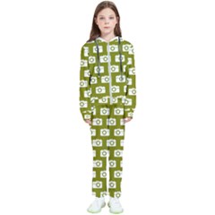 Modern Chic Vector Camera Illustration Pattern Kids  Tracksuit by GardenOfOphir