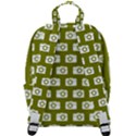 Modern Chic Vector Camera Illustration Pattern Zip Up Backpack View3