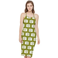 Modern Chic Vector Camera Illustration Pattern Bodycon Cross Back Summer Dress by GardenOfOphir