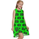 Modern Chic Vector Camera Illustration Pattern Kids  Frill Swing Dress View3