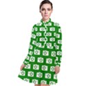 Modern Chic Vector Camera Illustration Pattern Long Sleeve Chiffon Shirt Dress View1