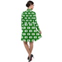 Modern Chic Vector Camera Illustration Pattern Long Sleeve Chiffon Shirt Dress View2