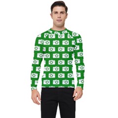 Modern Chic Vector Camera Illustration Pattern Men s Long Sleeve Rash Guard by GardenOfOphir