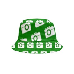 Modern Chic Vector Camera Illustration Pattern Bucket Hat (kids) by GardenOfOphir