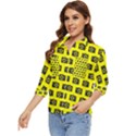 Modern Chic Vector Camera Illustration Pattern Women s Quarter Sleeve Pocket Shirt View3