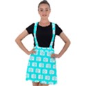 Modern Chic Vector Camera Illustration Pattern Velvet Suspender Skater Skirt View1