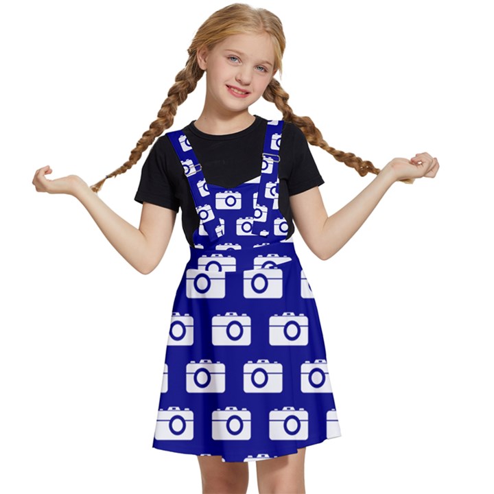 Modern Chic Vector Camera Illustration Pattern Kids  Apron Dress