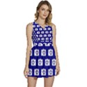 Modern Chic Vector Camera Illustration Pattern Sleeveless High Waist Mini Dress View1