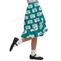 Modern Chic Vector Camera Illustration Pattern Kids  Ruffle Flared Wrap Midi Skirt View3