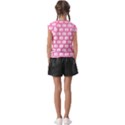 Pink Modern Chic Vector Camera Illustration Pattern Kids  Raglan Cap Sleeve Tee View2