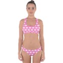 Pink Modern Chic Vector Camera Illustration Pattern Cross Back Hipster Bikini Set View1