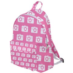 Pink Modern Chic Vector Camera Illustration Pattern The Plain Backpack by GardenOfOphir