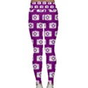 Modern Chic Vector Camera Illustration Pattern Lightweight Velour Classic Yoga Leggings View2