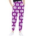 Modern Chic Vector Camera Illustration Pattern Women s Tapered Pants View1