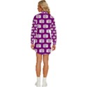 Modern Chic Vector Camera Illustration Pattern Womens Long Sleeve Shirt Dress View4