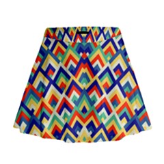 Trendy Chic Modern Chevron Pattern Mini Flare Skirt by GardenOfOphir