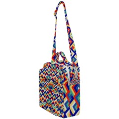 Trendy Chic Modern Chevron Pattern Crossbody Day Bag by GardenOfOphir